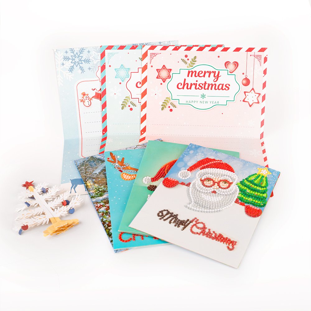 Wholesale holiday gifts diy diamond painting crafts handmade christmas greeting card