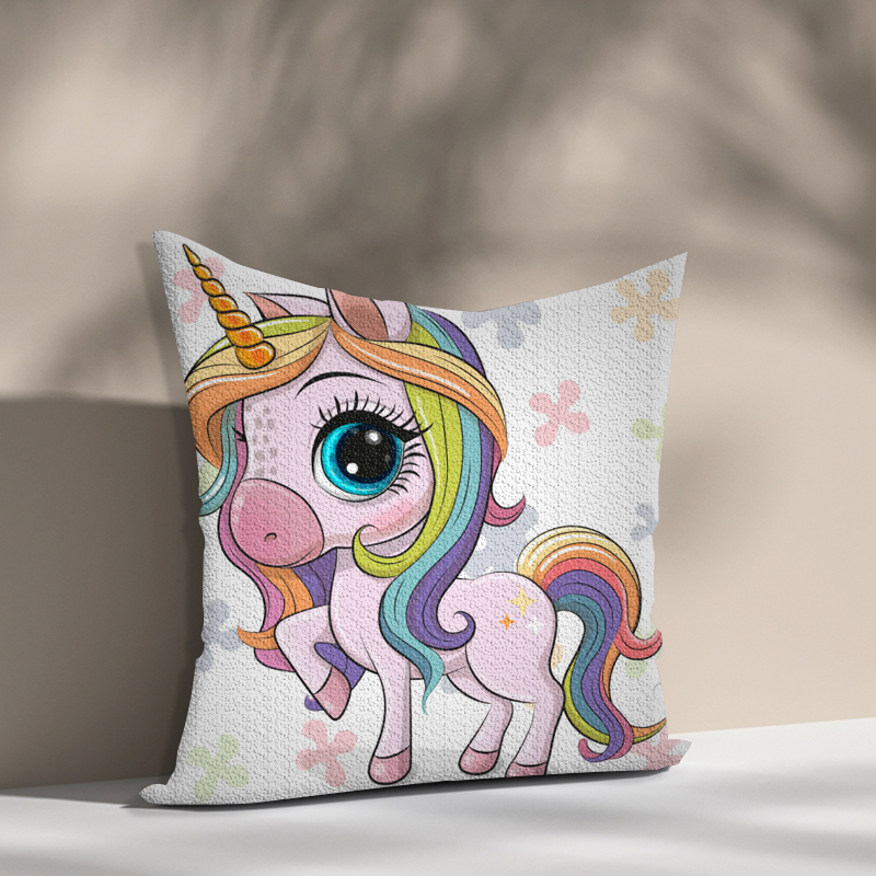 Cute Cartoon Unicorn with flowers diamond painting pillow case 5D DIY mosaic diamond painting for kids gift