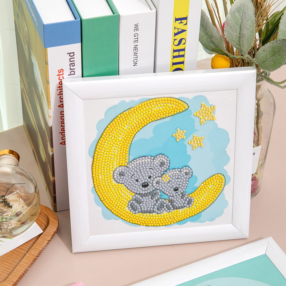 Diamond Painting Kit for Kids 5D DIY Cartoon Yoda Mickey Rhinestone Embroidery Mosaic Painting By Number Arts Crafts Gift