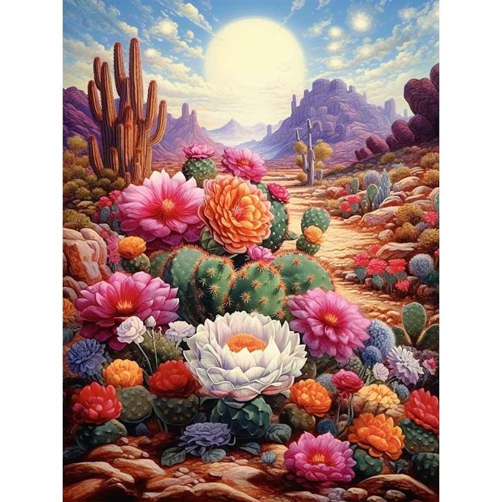 30*40cm 5D Diamond Painting Wholesale Handmade Full Cactus Diamond Decoration Painting Round Diamond Home Decoration