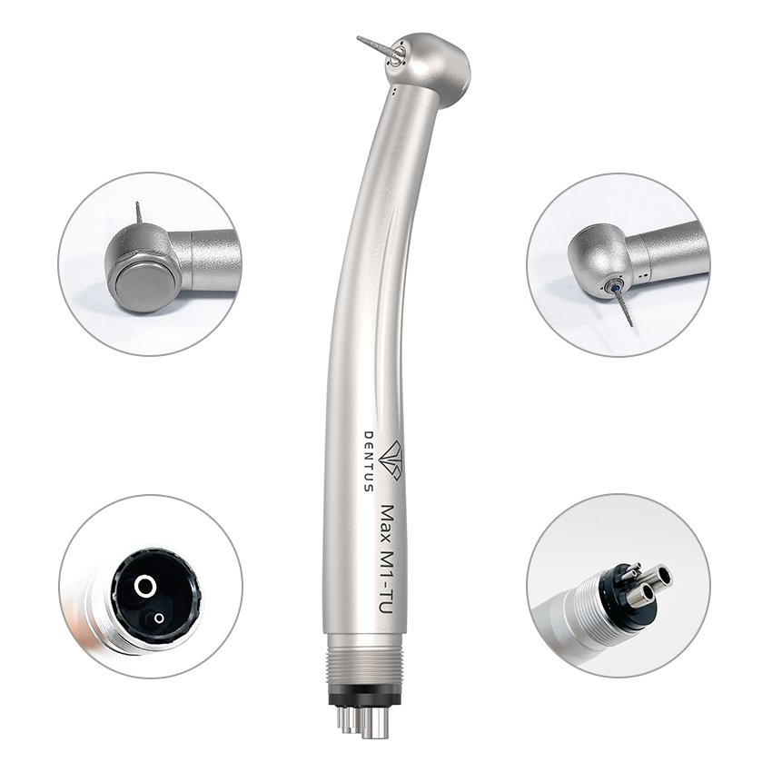 Max M1-TU Premium Keyed Single Spout High Speed Dental Handpiece Stainless Steel Dental Handpiece