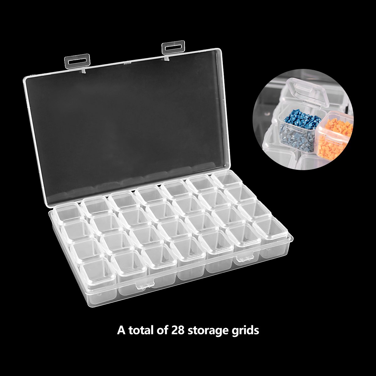 Factory Direct Sales Diamond Painting Tools and Accessories Storage Bag Tray 28 Grids Box Roller Diamond Painting Tool Kits