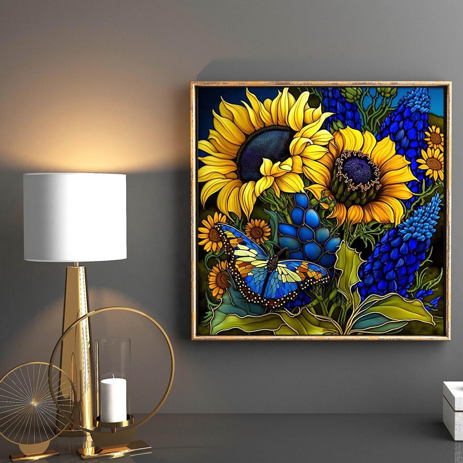 Adult Diamond Art Painting Kit DIY Flower Church Window Round Diamond Art Home Decoration wall Diamondpainting home decor luxury