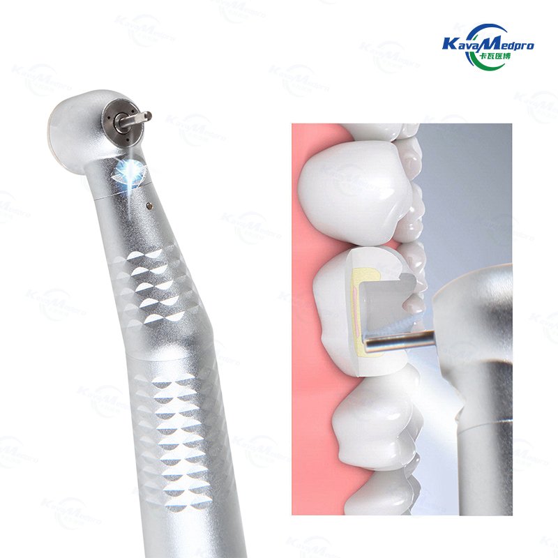 Factory wholesale Dental Three Water Spray Air Turbine High Speed Handpiece E-generator LED Dentist Handpiece For Dentistry Lab