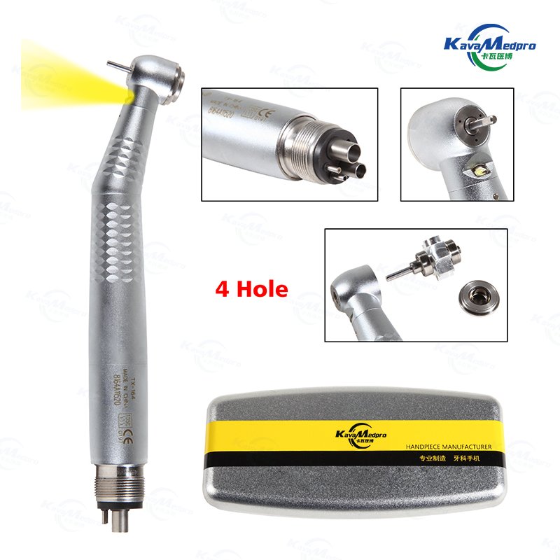 Factory wholesale Dental Three Water Spray Air Turbine High Speed Handpiece E-generator LED Dentist Handpiece For Dentistry Lab