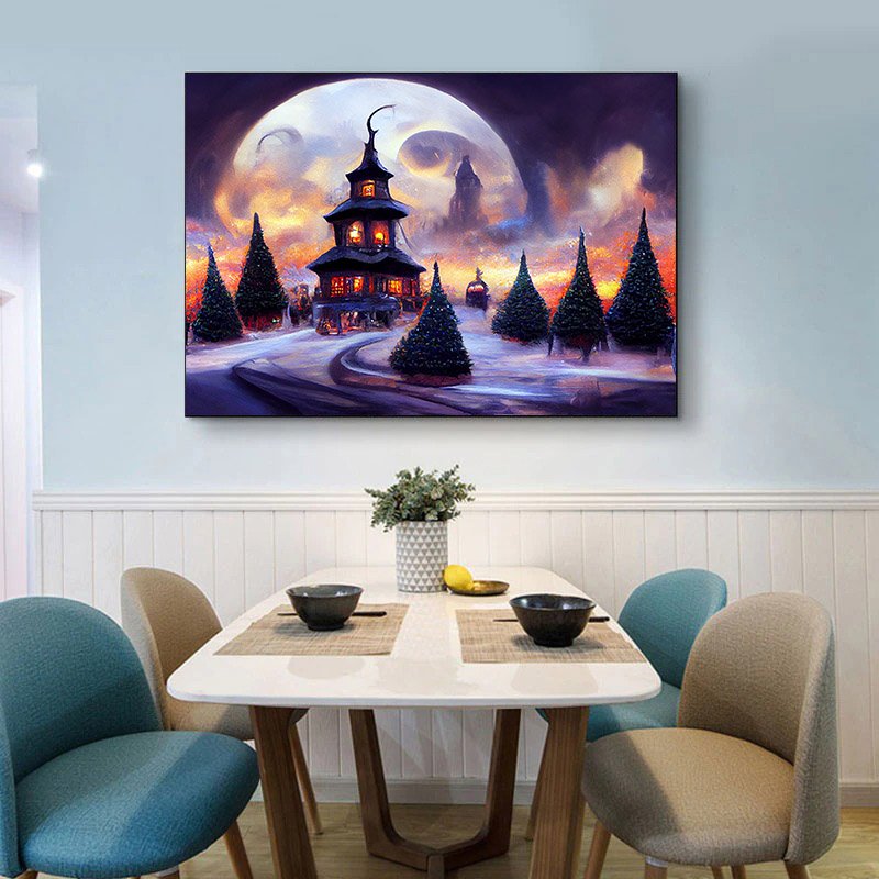 DM-110 Halloween Night Full Round Diamond with AB drills DIY Diamond Painting 5d