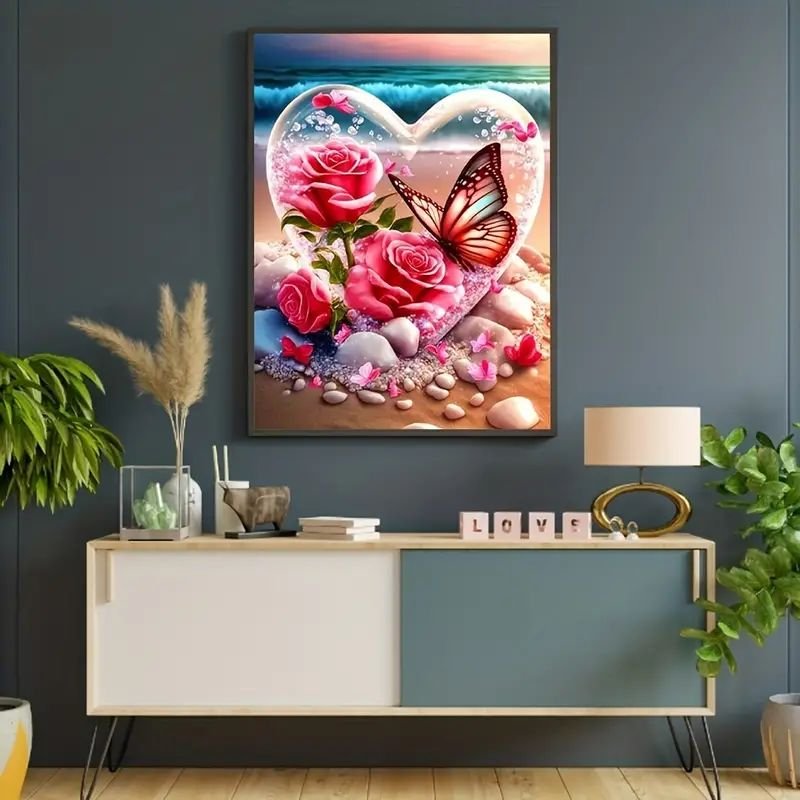 Full Drill Customized Pictures Arts Craft DIY 5D Crystal Embroidery Diamond Pink tulip Flower Paintings for Adults