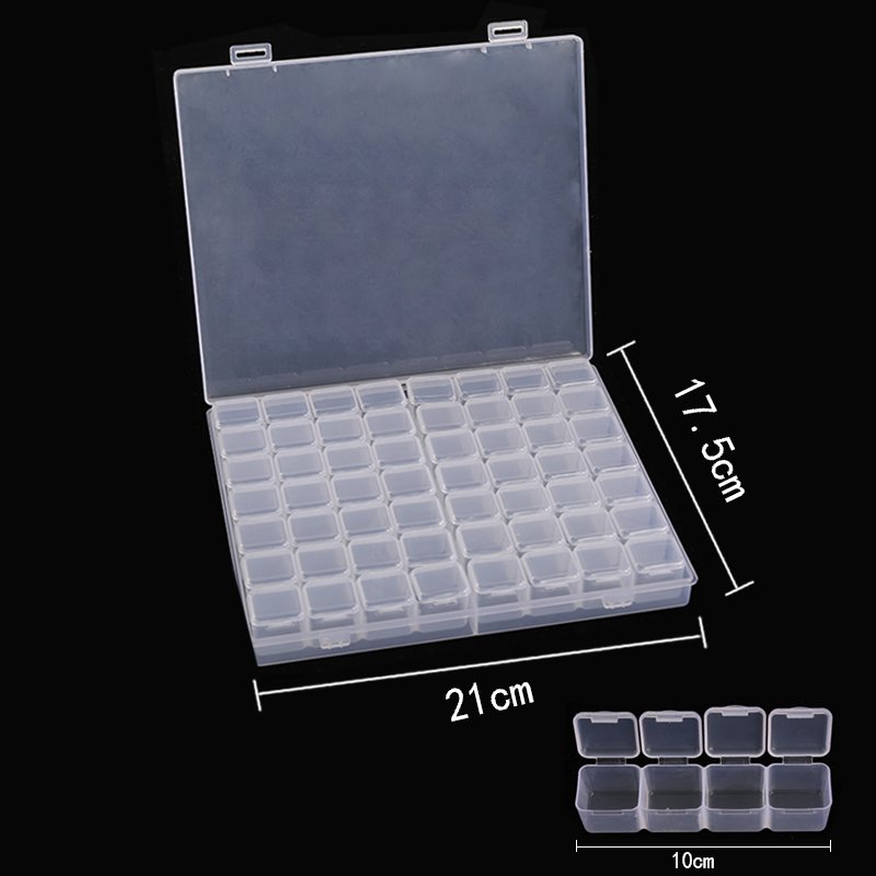 56 Grid Diamond Painting Storage Box 5d Round Square Beads Plastic Box Diamond Painting Accessories Storage Case