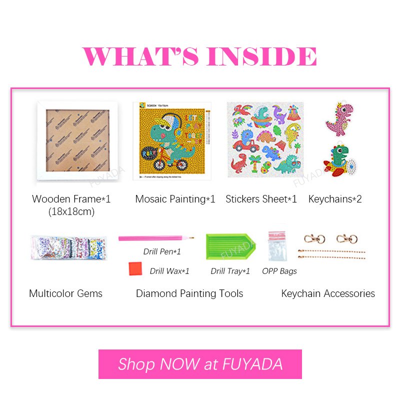 Unicorn Diamond Painting Kits for Kids Full Drill Diamond Painting with Frame DIY Cartoon Stickers Children's Gift
