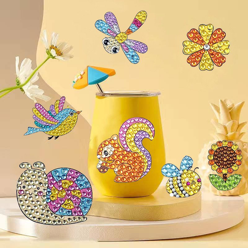 Unicorn Diamond Painting Kits for Kids Full Drill Diamond Painting with Frame DIY Cartoon Stickers Children's Gift