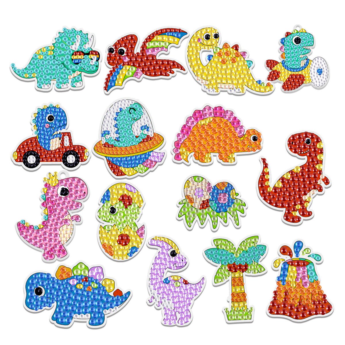 Unicorn Diamond Painting Kits for Kids Full Drill Diamond Painting with Frame DIY Cartoon Stickers Children's Gift