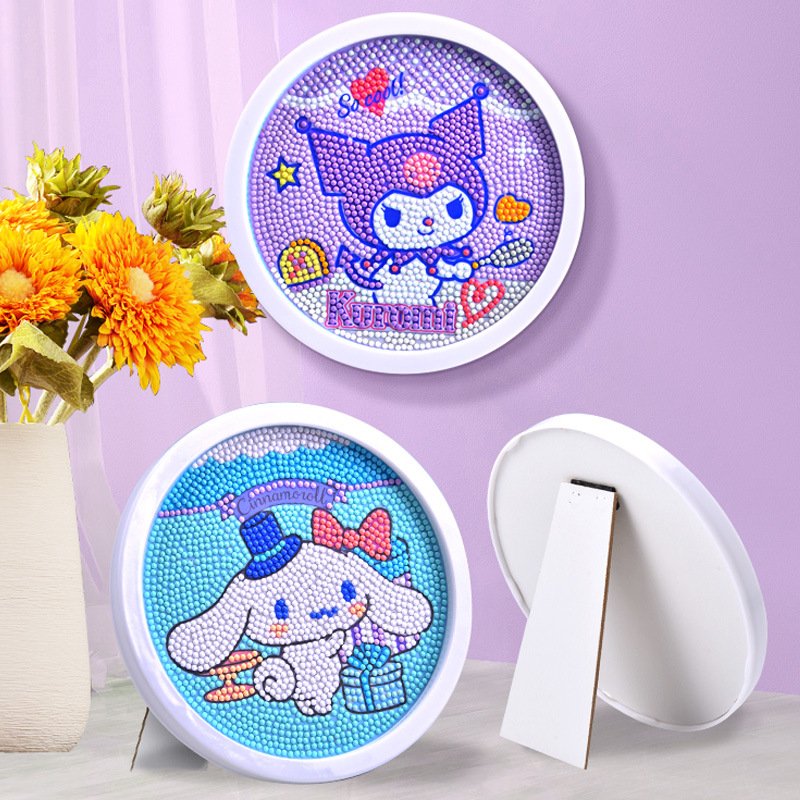 DIY diamond painting set, children's creative handmade diamond stickers, cute cartoon full of diamonds, hand-painted