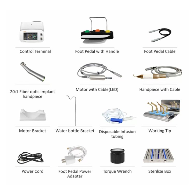 2 In 1 Piezo Surgery And Dental Implant System Dental Ultrasonic Piezoelectric Surgery Bone Knife Lmplant Device Tips with LED