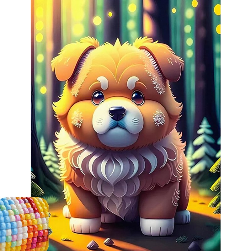 Diamond Painting Kits for Adults Dog, Crystal Rhinestones Diamond Painting for Home Wall Decoration Gift