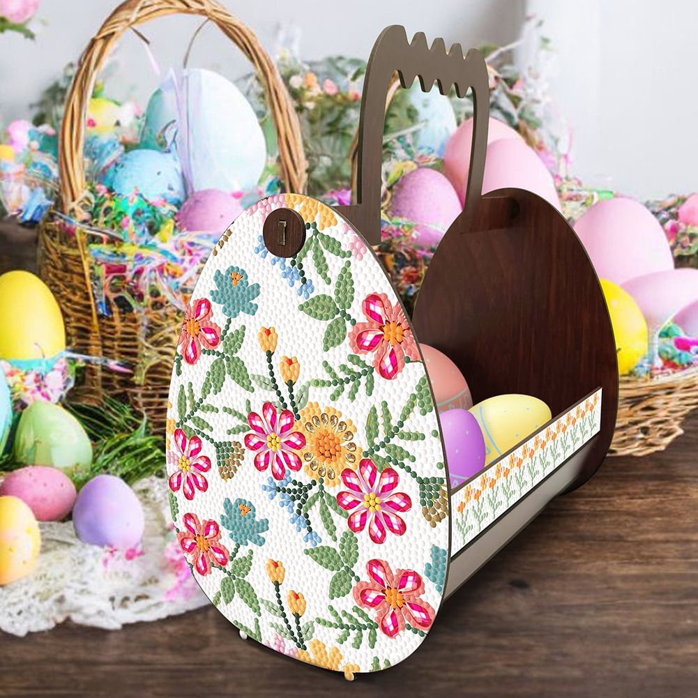 Diamond Painting Wooden Easter Egg Bunny 5D DIY Craft Storage Box