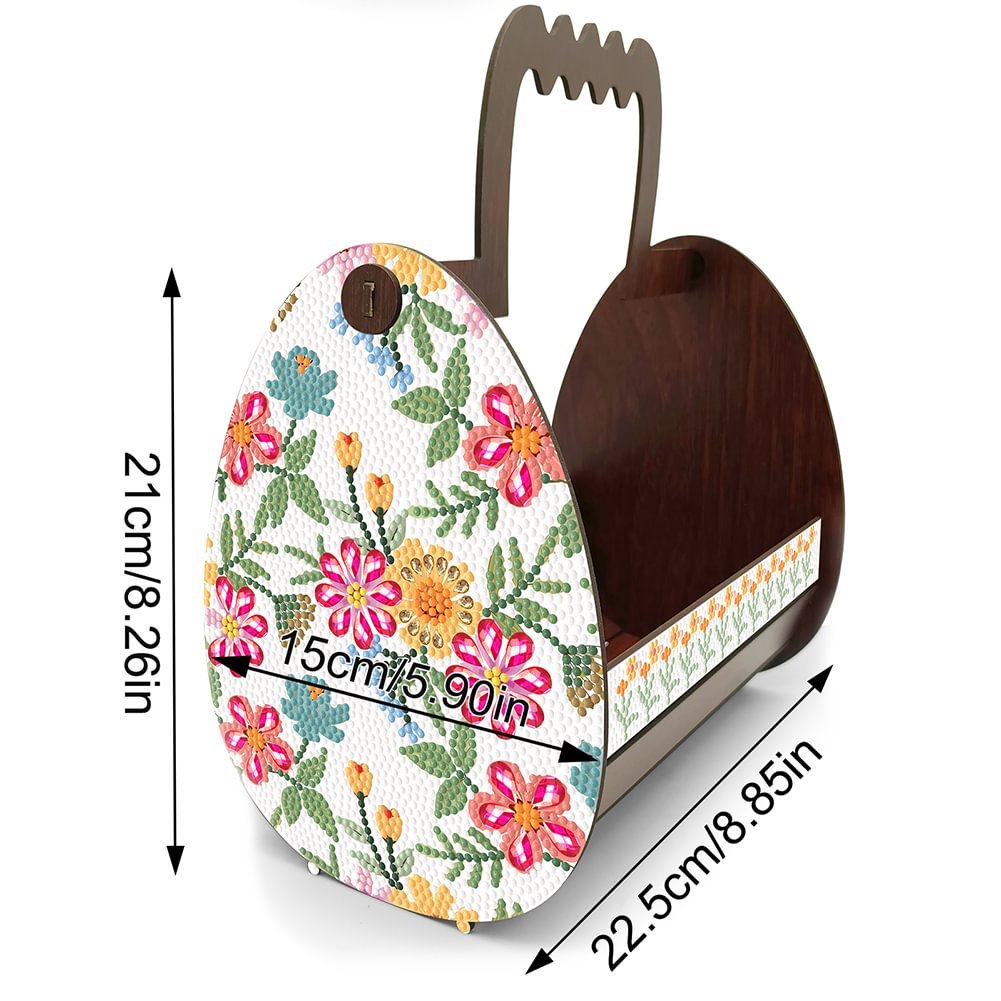 Diamond Painting Wooden Easter Egg Bunny 5D DIY Craft Storage Box