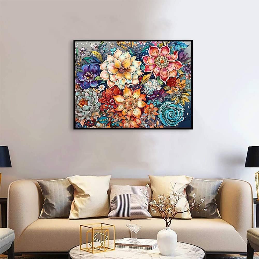 Adult Diamond Painting Set Art Flower 5D Diamond Dot Suitable for Home Wall Decoration paintings and wall arts