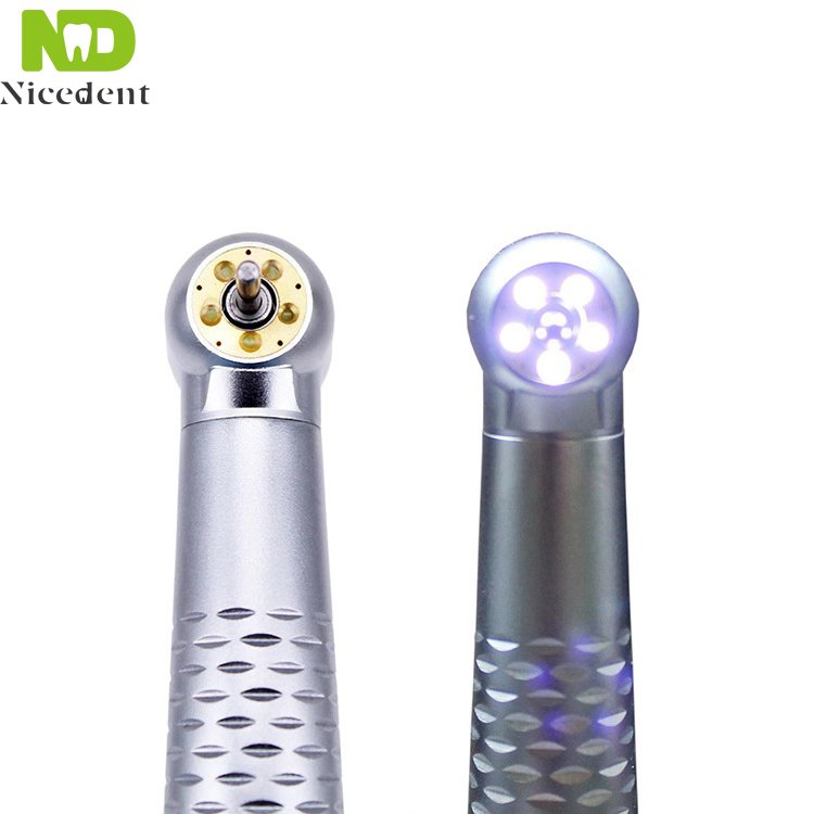 Inner water contral angle dental handpiece set with high speed led handpiece