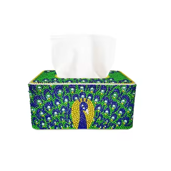 New Design Home Office Diamond Painting Tissue Box With Different Pattern Diy Diamond Crafts