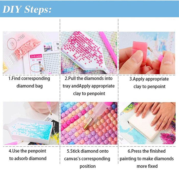 5D Diamond Painting Kits Diamond Art Kits DIY Flowers Diamond Painting Full Drill Round Rhinestone for Home Decor