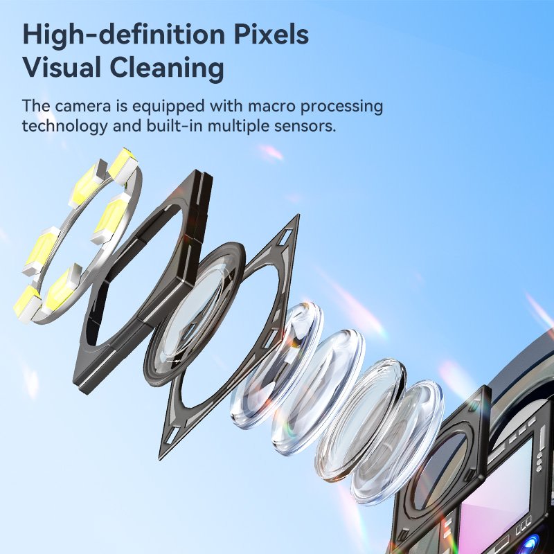 Wholesale Multipurpose IPX7 With HD Camera 4LED Spotlights 30fps ultrasonic tooth cleaner For Oral Hygiene Teeth Whitening