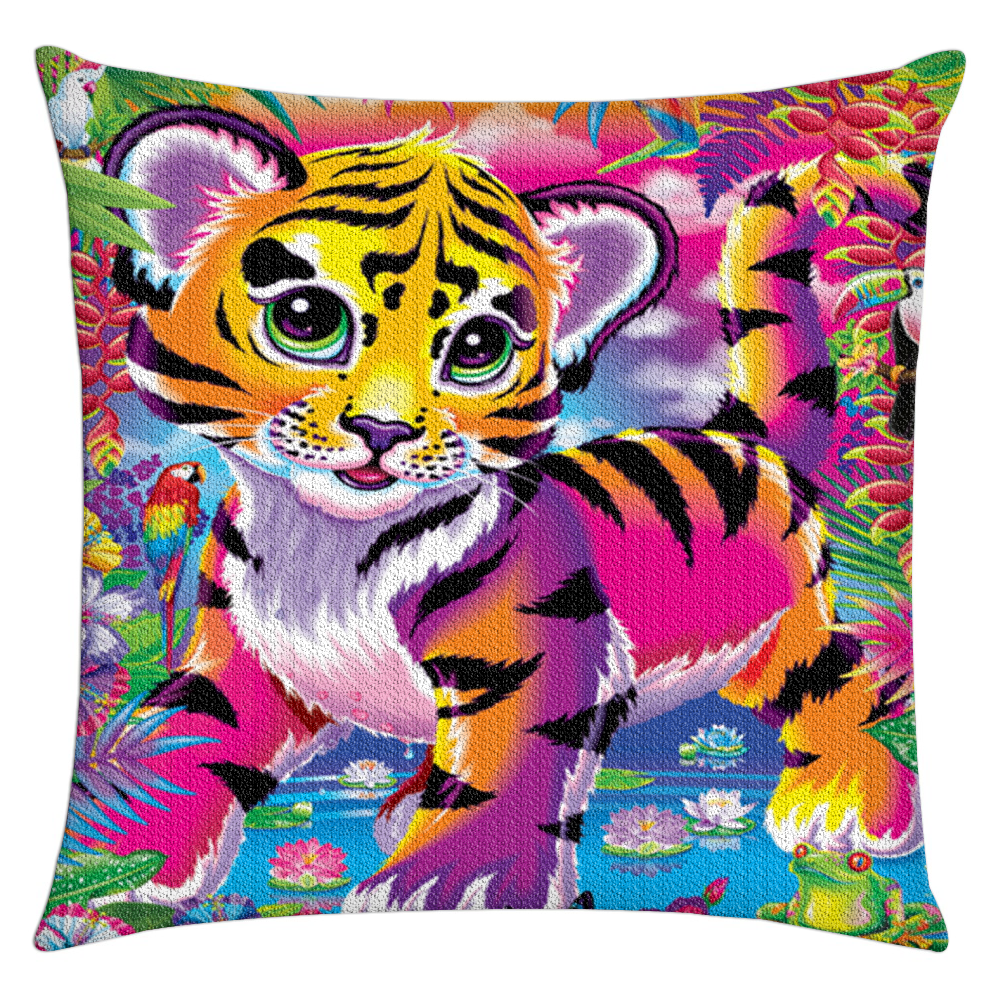 5D DIY Diamond Painting Kit animal tiger home decor art full Round embroidery mosaic diamond painting pillow case