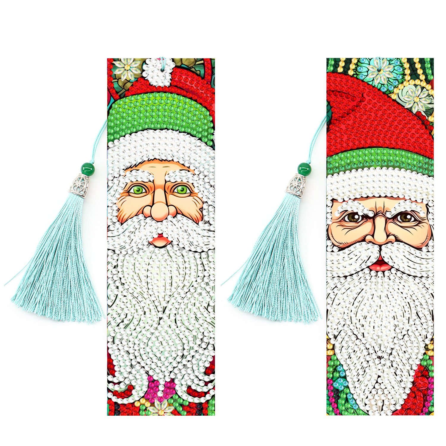 2PCS Personalized Custom Diamond Painting Bookmark Acrylic Creative Christmas Pattern Pendant Bookmark Wholesale