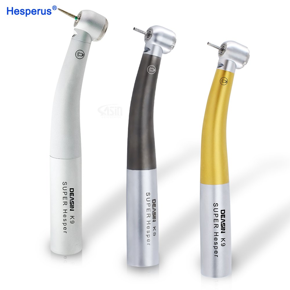 SUPER HESPER Dental Handpiece Optical Fiber Torque Head Air Turbine Ceramic Bearing for KV 2/4/6 Hole Connector Dentist Tool