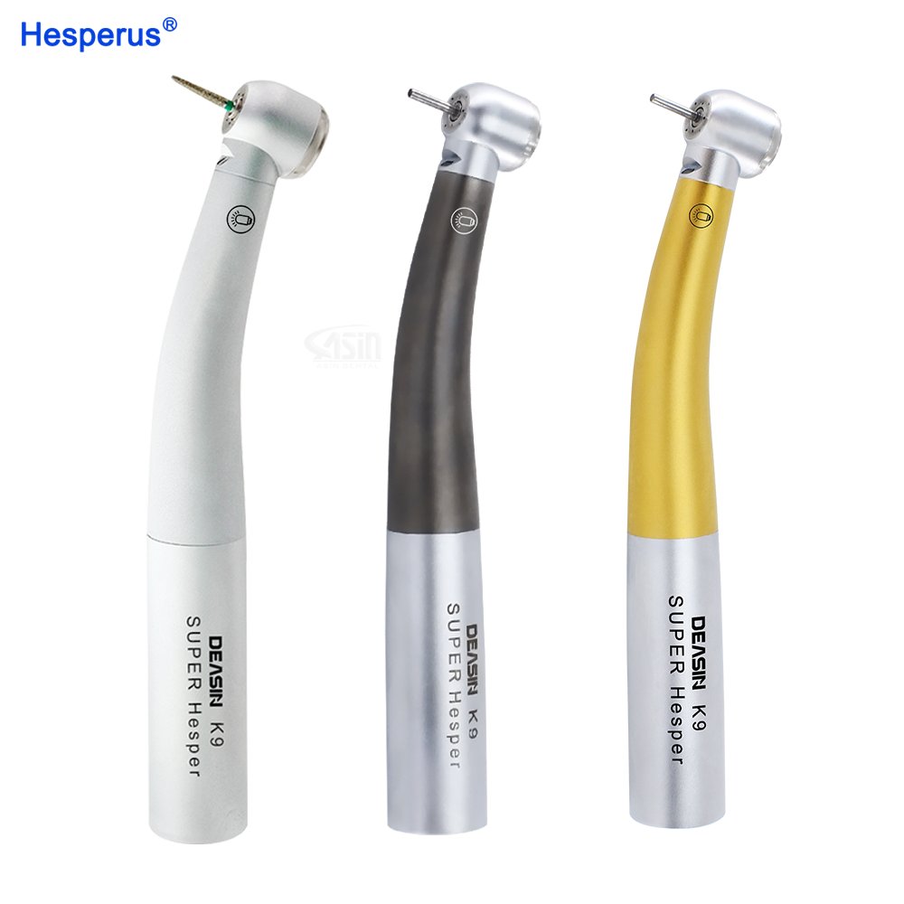 SUPER HESPER Dental Handpiece Optical Fiber Torque Head Air Turbine Ceramic Bearing for KV 2/4/6 Hole Connector Dentist Tool