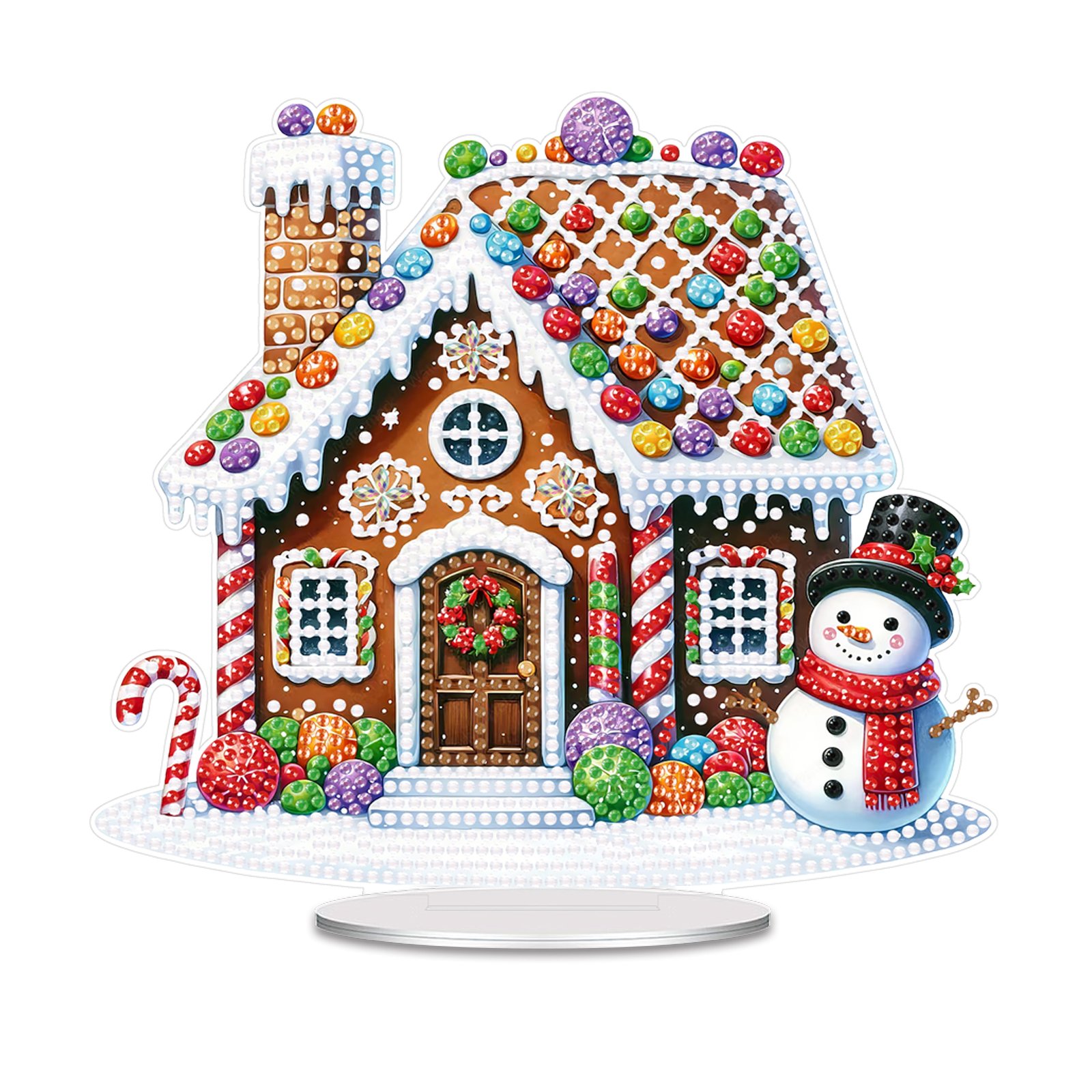 2024 DIY Tabletop Craft Handpainted Acrylic Diamond Painting Cartoon Animal Ornament for Home Christmas Box Packed