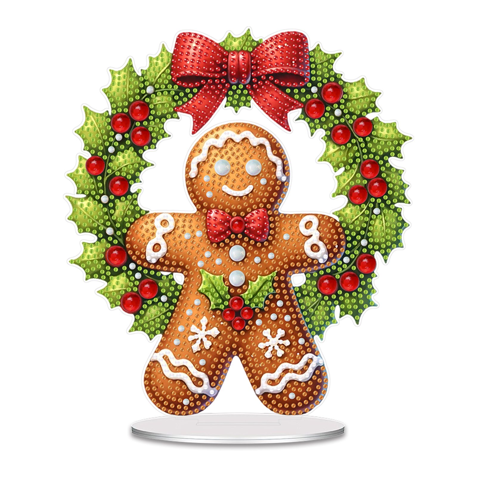 2024 DIY Tabletop Craft Handpainted Acrylic Diamond Painting Cartoon Animal Ornament for Home Christmas Box Packed