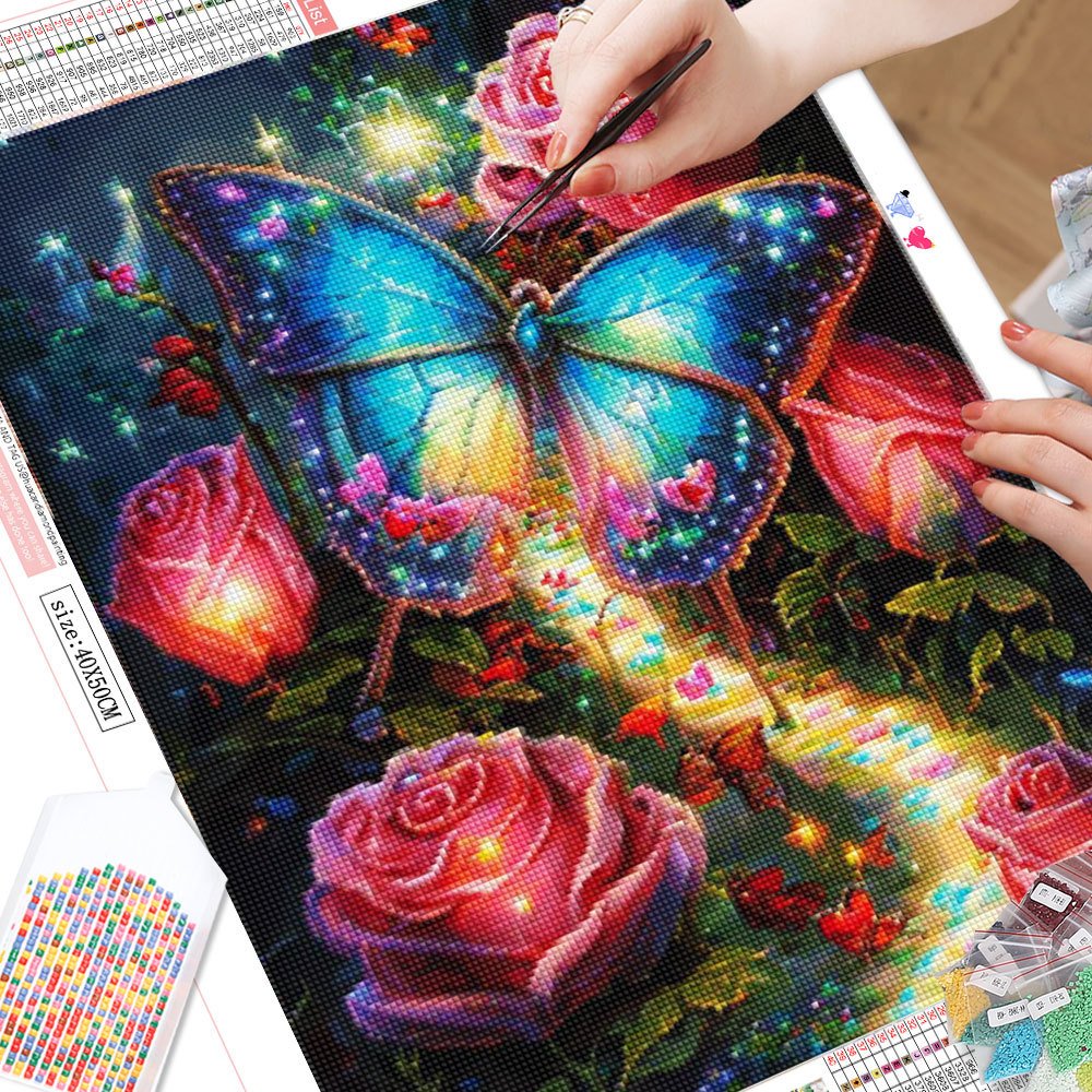 HUACAN Full Diamond Painting Butterfly 5d Diy Diamond Mosaic New Collection 2023 Animal Home Decor Wall Decor