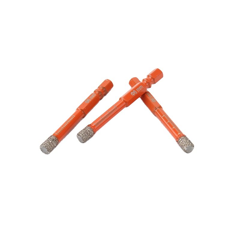 10Pcs/1Set Diamond Drill Bit 6mm Hexagonal handle vacuum brazing ceramic marble hole saw diamond tile hole opener sds drill bits