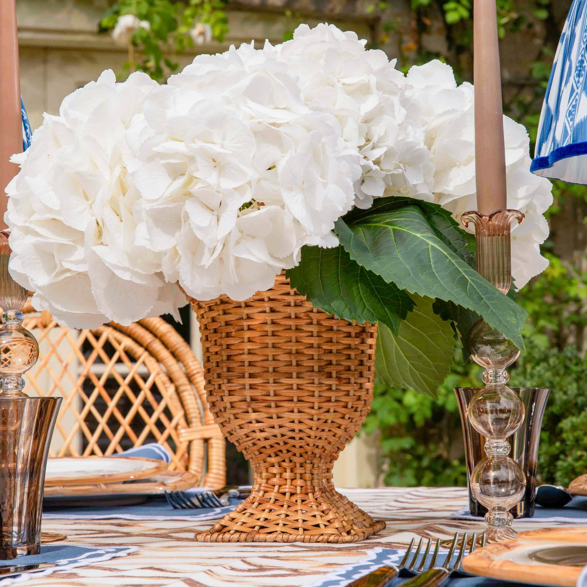 Tienphong Wholesale Modern Small Natural Rattan Urn Vase - Natural Rattan Gifts for Her Him Family