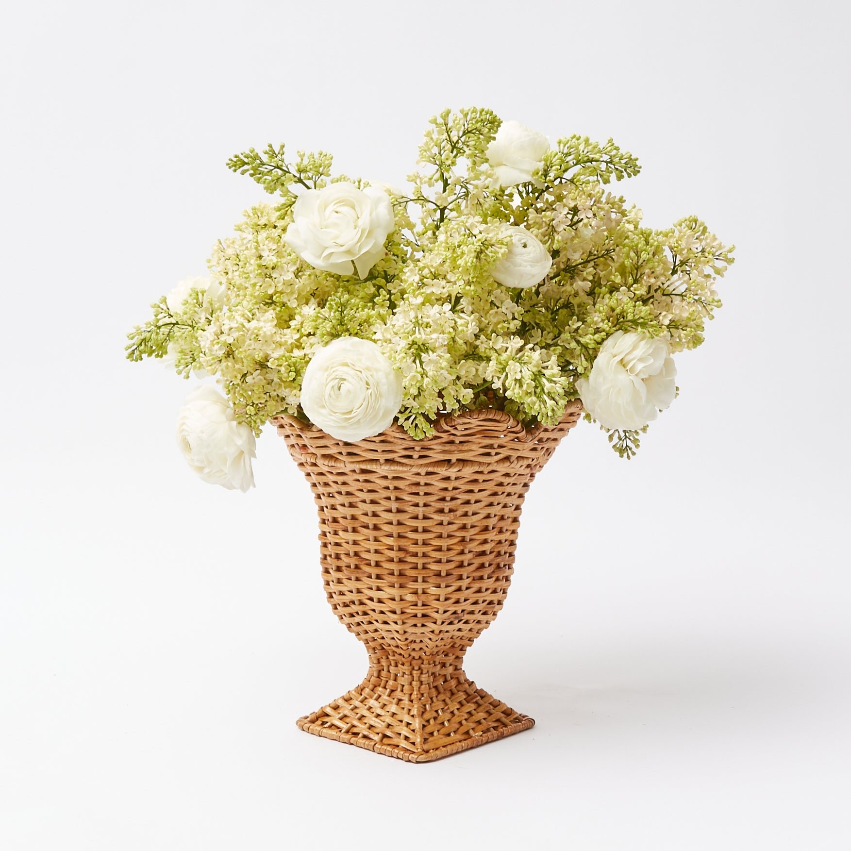 Tienphong Wholesale Modern Small Natural Rattan Urn Vase - Natural Rattan Gifts for Her Him Family