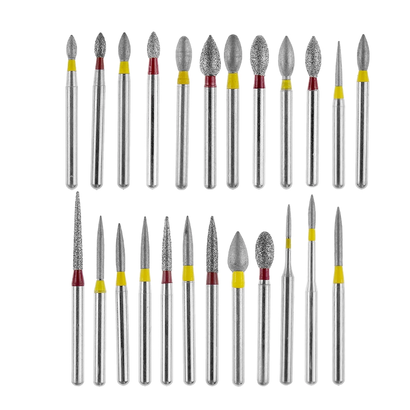 Wolf's Fang FO Flame Ogival End Type 10PCS Dental Diamond Burs Polishing Teeth Stainless Steel for High Speed Handpiece