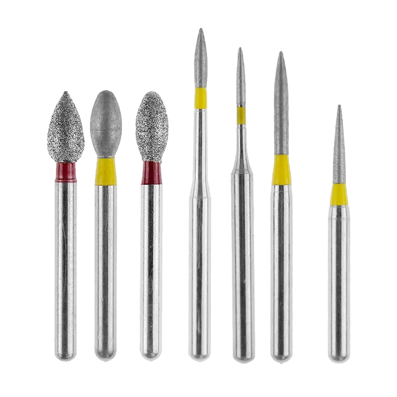 Wolf's Fang FO Flame Ogival End Type 10PCS Dental Diamond Burs Polishing Teeth Stainless Steel for High Speed Handpiece