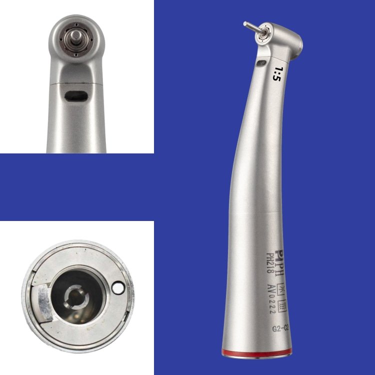 Portable Dental Low Speed air turbine Contra Angle Fiber Optic Handpiece Polishing Teeth Compatible With All E-Type Electric