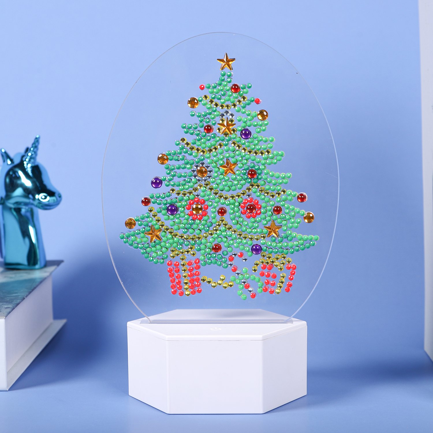DIY Diamond Painting with LED Lamp Night Lights Creativity 7 Colors Christmas Crystal Drawing Lamp Decoration