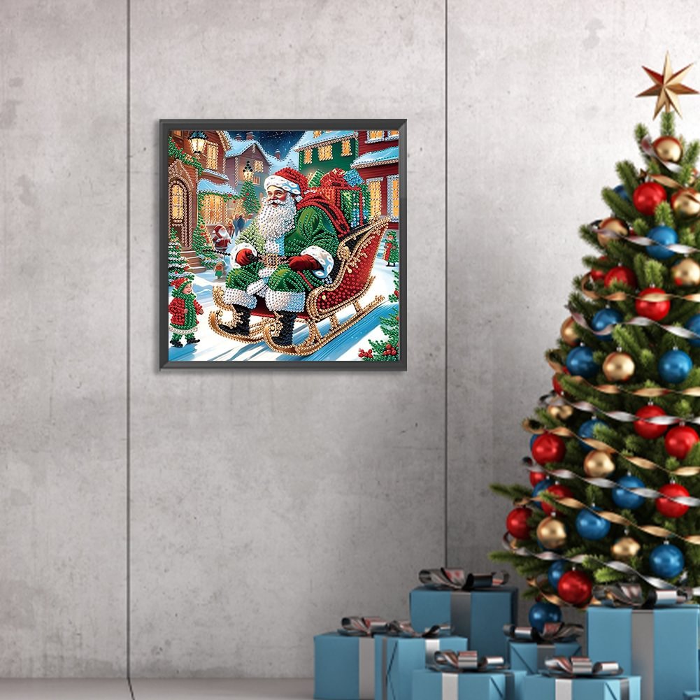 Custom 30x30CM DIY Santa Claus Home Decor Diamond Painting Special Shaped Acrylic Christmas Decor Diamond Painting