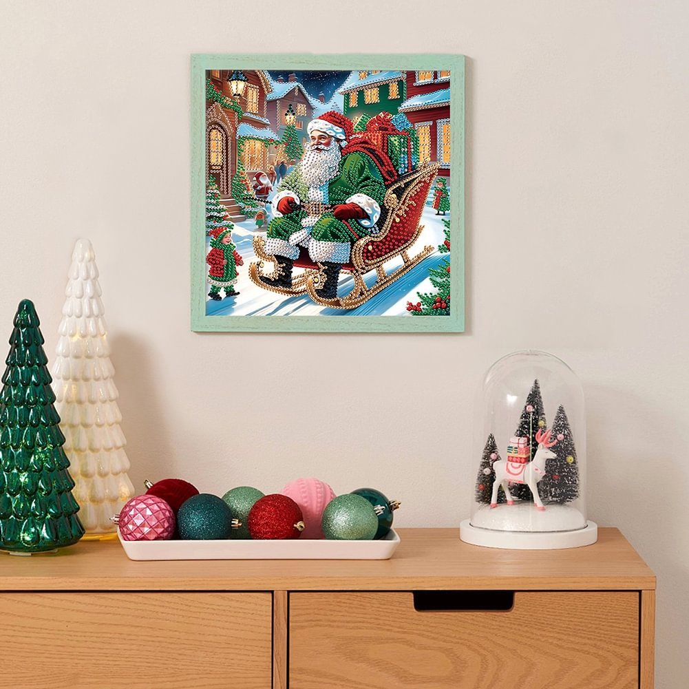 Custom 30x30CM DIY Santa Claus Home Decor Diamond Painting Special Shaped Acrylic Christmas Decor Diamond Painting