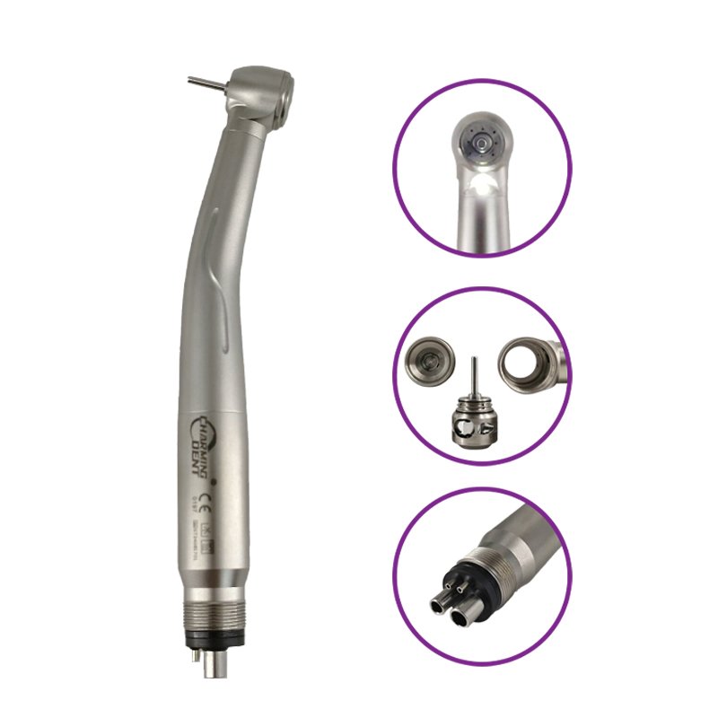 Charmingdent high quality dental LED high speed handpiece set 5 pcs / dental air turbine handpieces self luminous