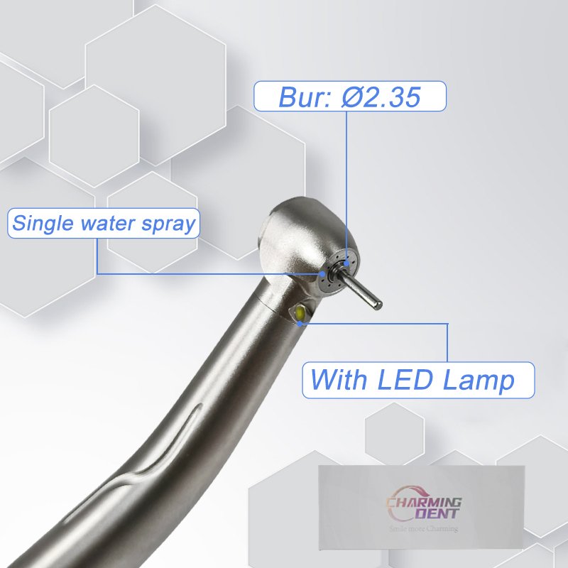 Charmingdent high quality dental LED high speed handpiece set 5 pcs / dental air turbine handpieces self luminous
