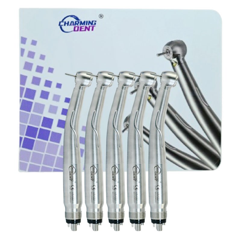 Charmingdent high quality dental LED high speed handpiece set 5 pcs / dental air turbine handpieces self luminous
