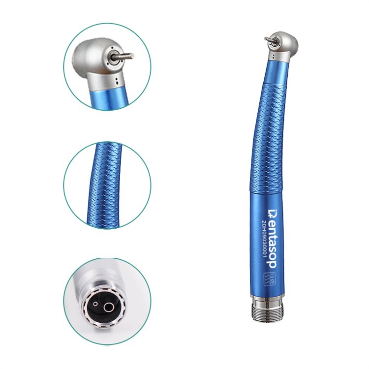 Dental High-speed Handpiece Dark Blue Strong Cutting Ce Turbine Low Speed Handpiece Ceramic Bearing Electrical Dental Hand Piece
