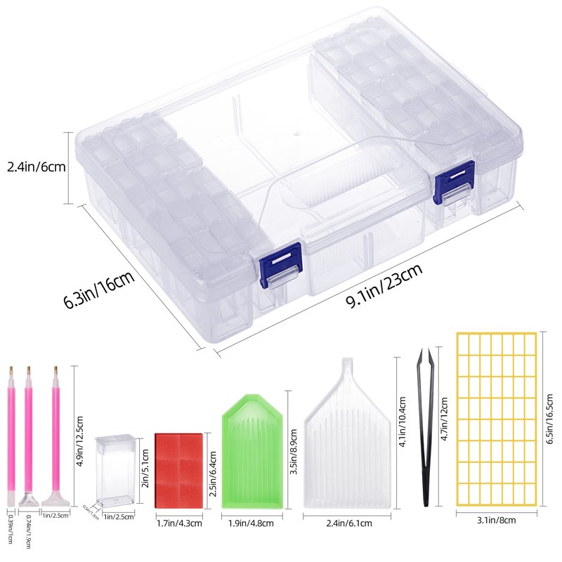 Wholesale Diamond Painting Tools Accessories 42 Grid Storage Box Roller Pen Clay Corrector Sets Diamond Embroidery Storage Box