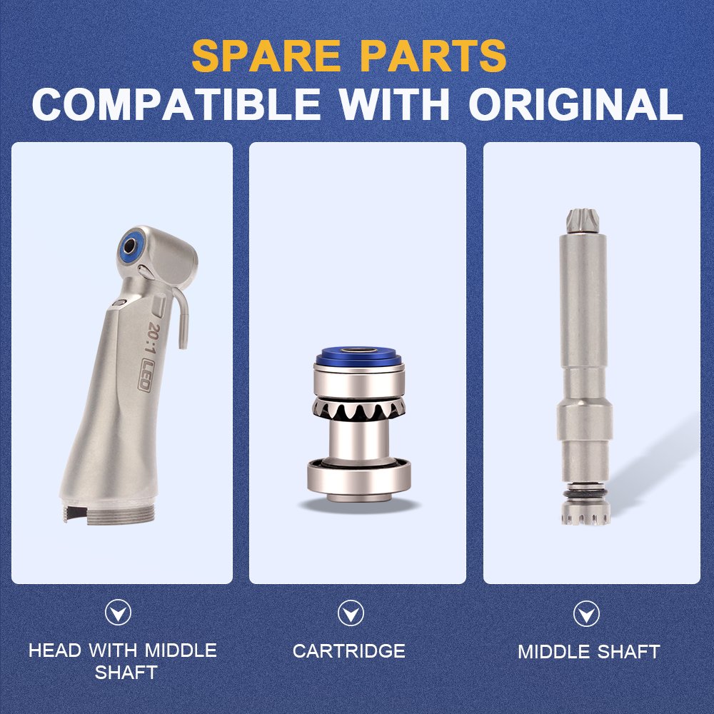 AI-SG20LED 20:1 Reduction Low Speed Self-generator LED Contra Angle Dental Handpiece Implant Surgery Machine Motor