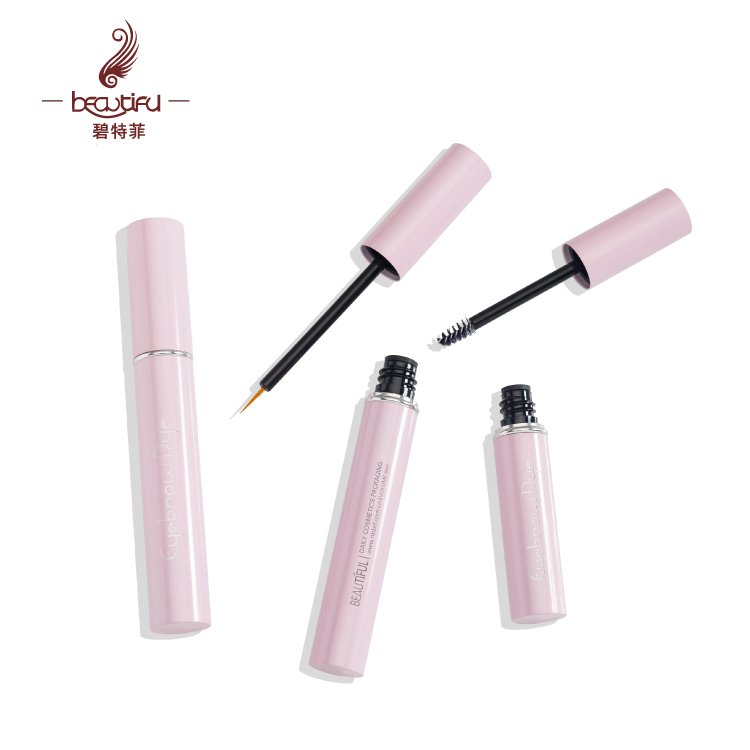 6ml Empty light pink metal exquisite eyelash bottle tube with diamonds,bottle for eyelash, empty pink eyelash bottle