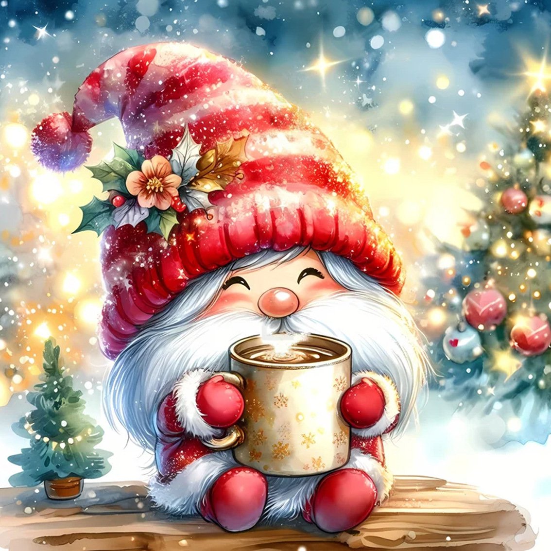 Diamond Painting Handmade Cute Christmas Snowman Theme Living Room Diamond Decoration Painting