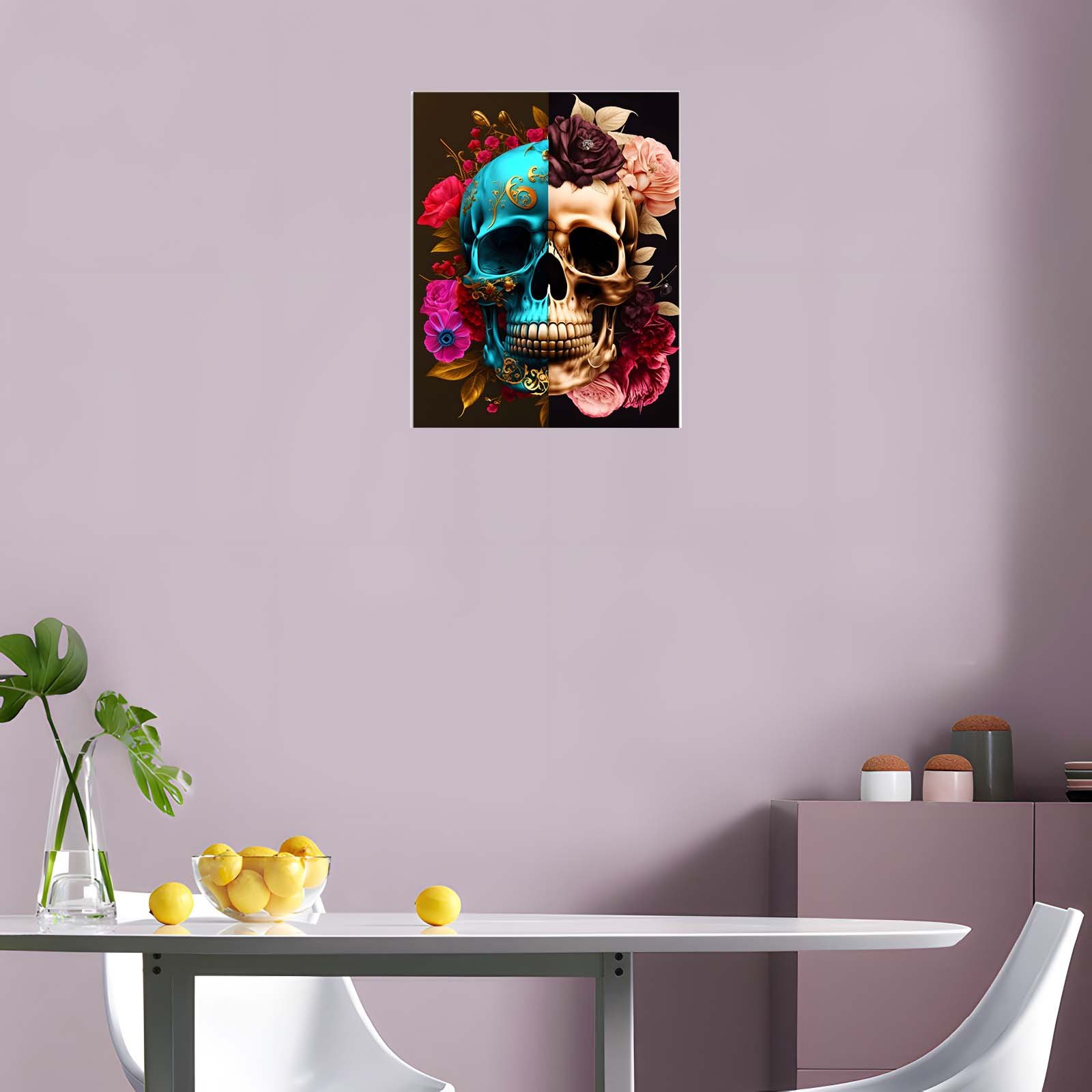 Hot Sell Skeleton Flower Living Room Decoration Painting Wall Art Diy Diamond Painting Art Kit For Home
